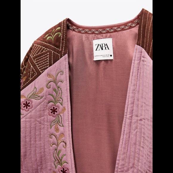 💥 4/25 HOST PICK 🥳🎉 NEW Zara Embroidered Patchwork Kimono - Picture 7 of 9